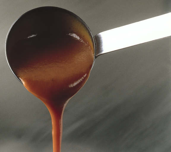 a thickened brown sauce